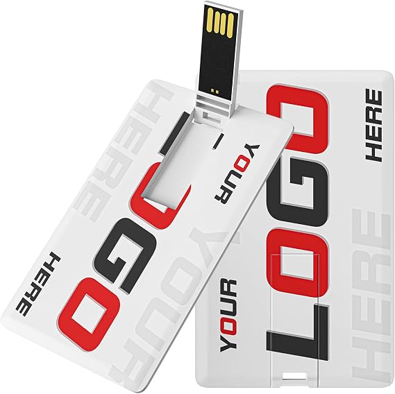 ABLAZE Custom USB Flash Drives 8GB 10 Pack, Personalized USB 2.0 Drives | Customized Pendrives, Credit Card Bank Card Shaped, Memory Sticks, Personalized Thumb Drives