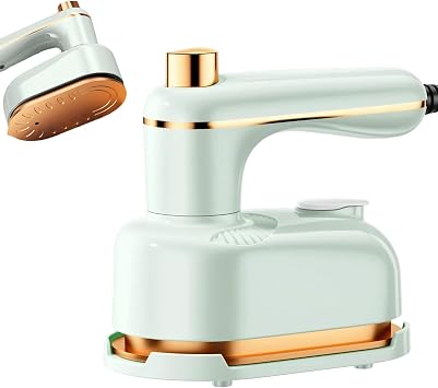 Portable Steam lron, 2025 New Portable Handheld Garment Mini Electric Iron, 3 in 1 Mini Portable Rotary Garment Iron for Clothes, Travel Steamer for Clothes, with 50ml Water Tank (Green)