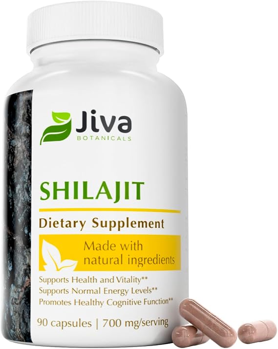 Jiva Botanicals Shilajit Capsules 700mg with Fulvic Acid 90ct