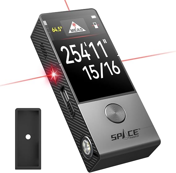 MiLESEEY 330 ft Smart Laser Tape Measure & Digital Ruler D9 PRO IPS Touchscreen, AppSync, Visual Aligning Indicator, P2P, Live Angle Display Professional Measuring Tool