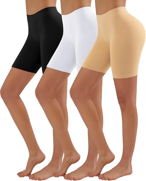 YADIFEN Slip Shorts for Under Dresses Women Seamless Anti Chafing | Light Compression Underwear Shaping Boyshort Smooth Thigh Biker Short to Wear Under Dress Shapewear Panties