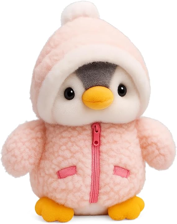 KFSCIP Penguin Teddy, Pink Penguin Plush Toy, Soft and Cuddly Stuffed Animal, 25cm Adorable Companion for Kids and Adults, for Birthday and Special Occasions