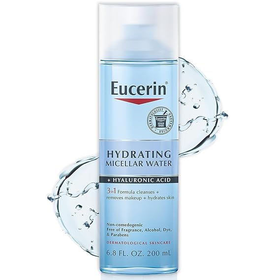 Eucerin Hydrating Micellar Water with Hyaluronic Acid, 6.8 FL OZ