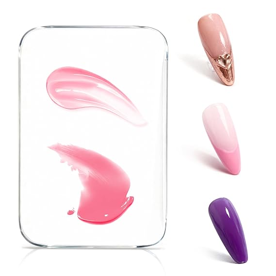 Acrylic Nail Art Palette - Transparent Gel Nail Polish Mixing Plate | Pallete for Gel Polish, Nail Paint, Foundation, Makeup Mixing Tray, Manicure Art Design, Display Tool for Home & Salon,34.7"