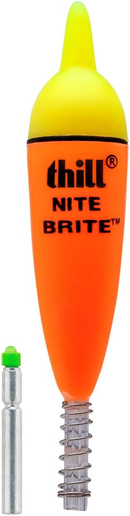 Thill Nite Brite Lighted Float Super Bright Long-Lasting Fishing Bobber - Works as a Slip or Fixed Float