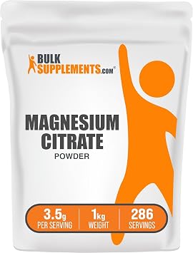 Magnesium Citrate Powder - Magnesium 400mg Supplement, Easily Absorbable - Pure & Gluten Free, 3.5g per Serving, 1kg (2.2 lbs) (Pack of 1)