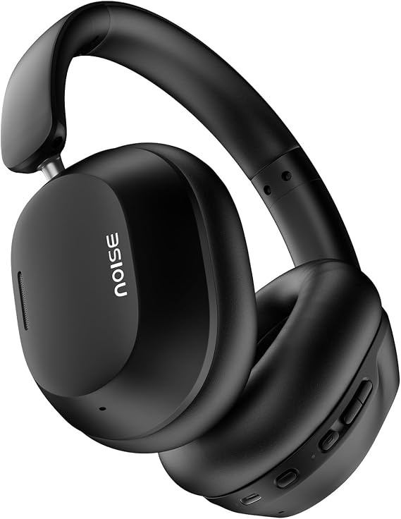 Noise Max 5 Active NoiseCancelling Wireless Headphones, 80Hr Playtime, High Fidelity Acoustics, Light & Foldable, Adaptive ANC, Low Latency, Perfect for Gaming & Music (Carbon Black)