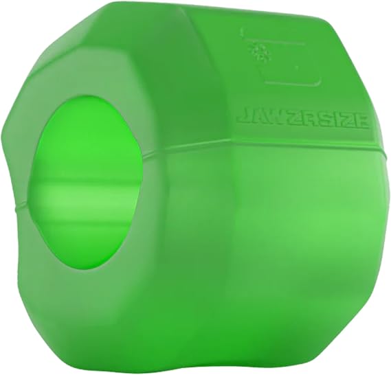 Jawzrsize Pop 'N Go Jaw, Face, and Neck Exerciser - Define Your Jawline, Slim and Tone Your Face, Look Younger and Healthier - Helps Reduce Stress and Cravings - Facial Exerciser (Intermediate Green)