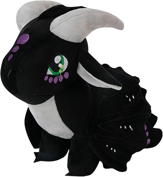 FCTREE Soft Wings Dragon Plush Toy,Fire Dragon Pillow,Pterosaur Plush Flying Dragon Plushie Toys for Fans Kids Boys Girls Birthday Toys,Dragon Lover Gifts(Black)