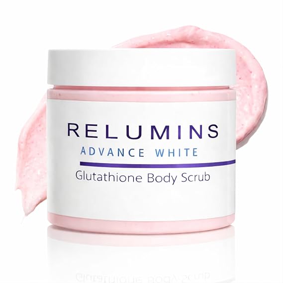 Relumins Premium Summer Body Scrub with Glutathione, Rosehip & Sea Salt Hydrating Exfoliating Scrub for Smooth, Radiant Skin Routine Glowing Summer Skin with Gentle Moisturizing Formula 400ml
