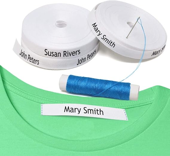 100 Pack Customizable Cotton Sewing Labels for Kids' Clothing - Safe for Tender Skin