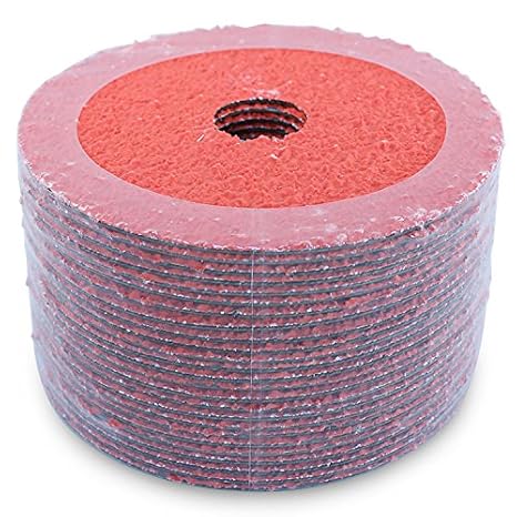 BHA 4.5" x7/8" Ceramic Resin Fiber Discs, 24 Grit - 25 Pack