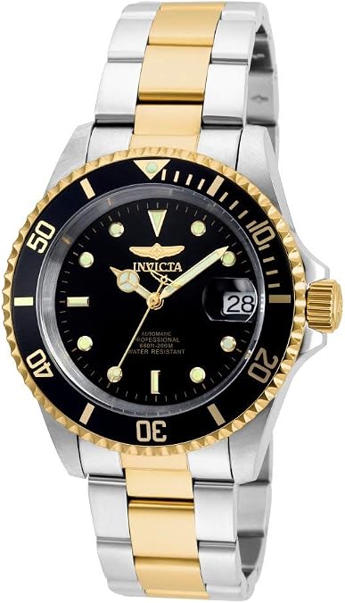 Invicta Men's 8927OB Pro Diver Watch 40mm Stainless Steel Steel Gold (7, Black)