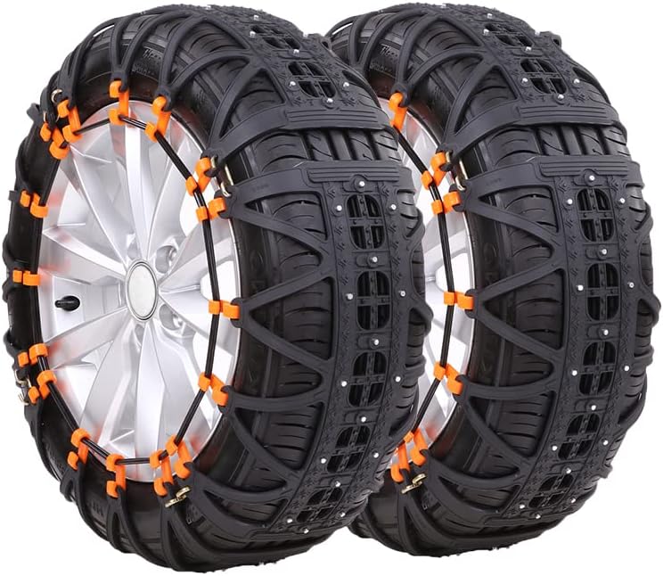 Tire Chains, Non-Metallic Tire Chains, Disaster Preparedness First Aid Winter Essentials, Easy Installation, Snow Chain, Ice Bar, Snow Chain, For Cars, Winter Snow, Snow Roads, Freezing, Tires, SGY-ZM7 Compatible Tires: 20555R17 20565R16 20570R15 21560R16 2156 5R15 21565R16 21570R15 21575R14 21550R17 16565R17 22565R16 185R15C 18575R16