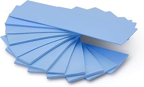 [ 12-Pack ] Thermal Conductive Silicone Pads, Soft Safe Simple to Apply for SSD CPU GPU LED IC Chipset Cooling -Blue