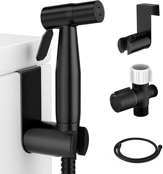 Handheld Bidet Sprayer for Toilet, Matte Black, Muslim Shower