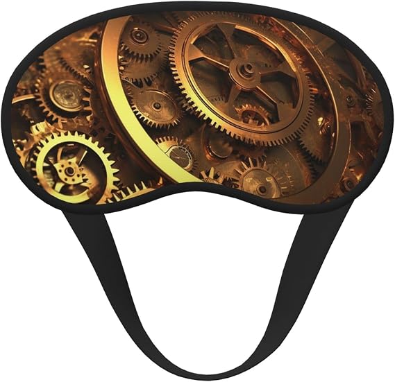 Cool Steampunk Gears Sleep Mask for Side Sleeper, Blackout Sleeping Eye Mask, Soft Breathable Eye Cover for Women Men Travel Eyeshade, Relaxing Zero Pressure Night Blindfold