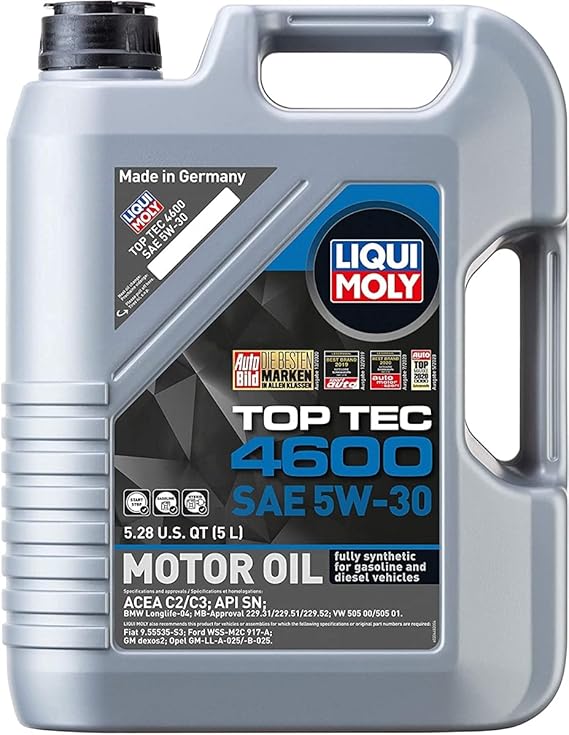 Liqui Moly Top Tec 4600 | Fully Synthetic SAE 5W-30 Motor Oil | 5 Liter | SKU: 20448