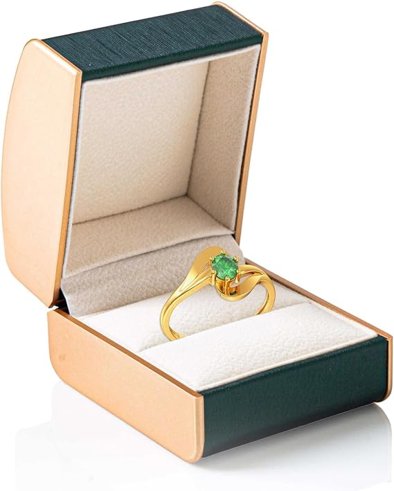 Prestige & Fancy Elegant Ring Box for Proposal, Engagement Modern Ring box | Premium jewelry Box - Ring Case, For wedding, Anniversary, Mothre's Day Valentine's Day gift box, (Green)