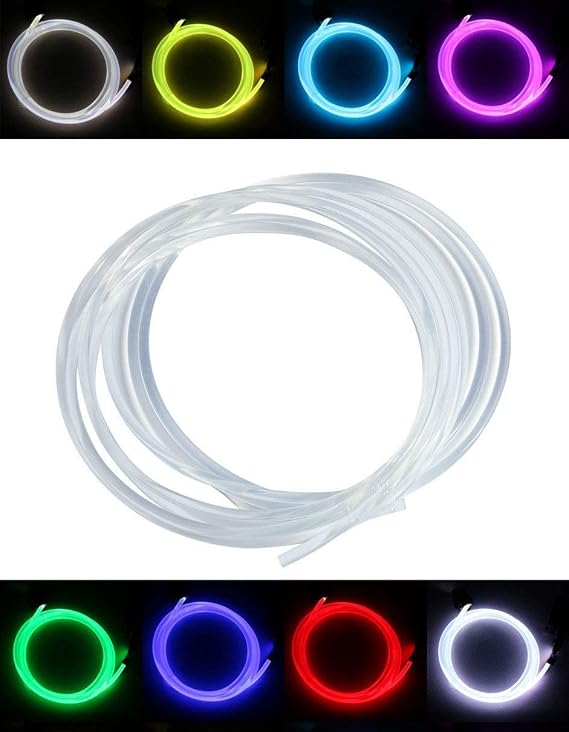 AMKI PMMA Optic Fiber Light Cable Side Glow Diameter for Fiber Optical Lighting Decoration 1M (0.12in)