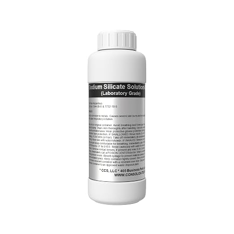 Sodium Silicate 40% Solution - New Tamper-Evident Sealed Bottles (500mL (16 Fl Oz))