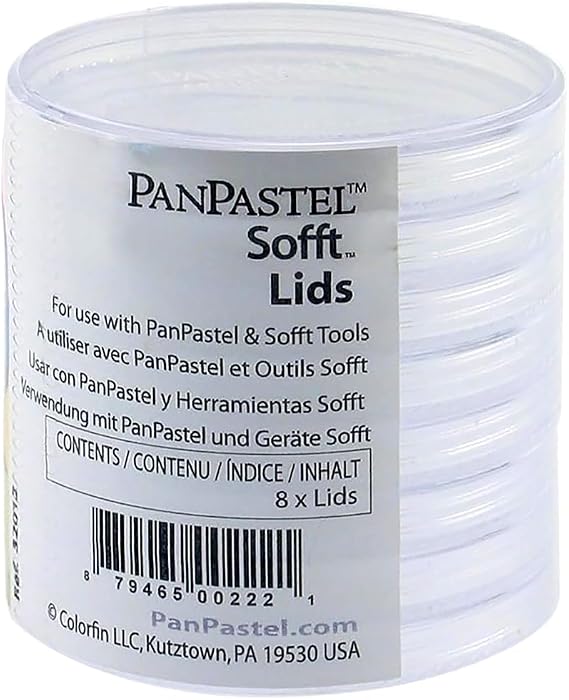 PanPastel Artist Pastels by GOLDEN, 8 Lids for PanPastel Colors, Professional Artist Pastels