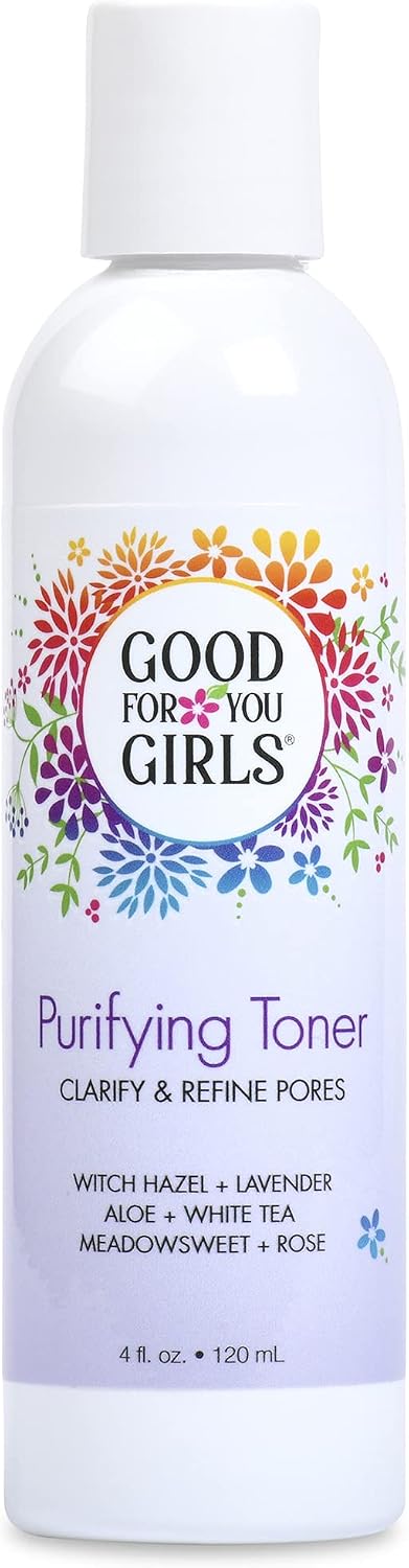 Good For You Girls Hydrating Toner for Face Contains Aloe, Witch Hazel, Meadowsweet, Chamomile, Rosewater, Witch Hazel Toner for Face, Alcohol Free 4 Fl. Oz