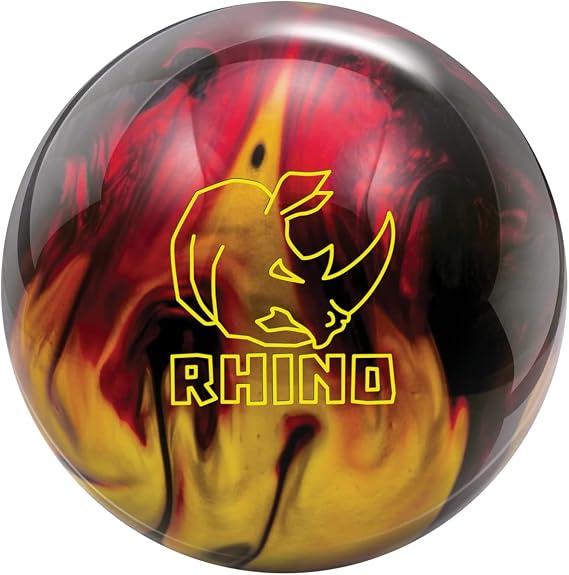 Brunswick Rhino Bowling Ball, Red/Black/Gold, 13 lb