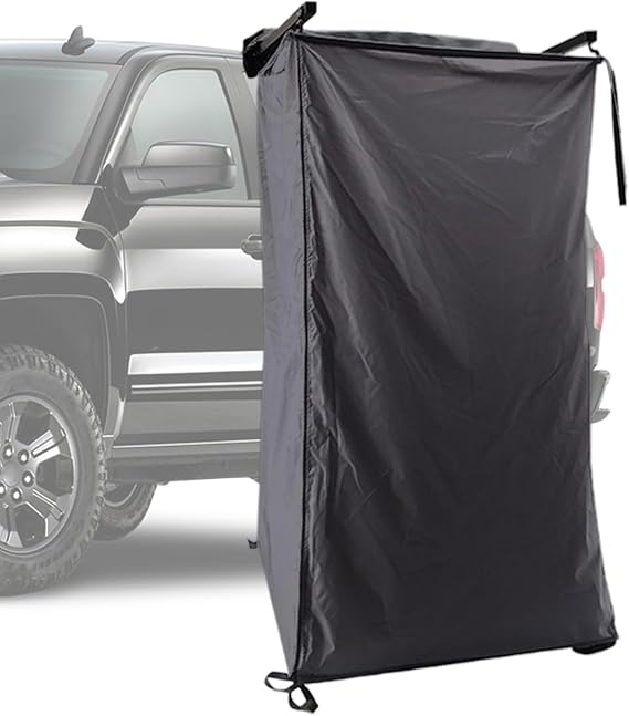 Vehicle Side Shower Tent | 180x100x100cm Vehicle Awning Shower Room for SUV Truck | Changing Dressing Room Portable Bathroom Privacy Shelter for SUV Trailer Truck Tailgate Restroom