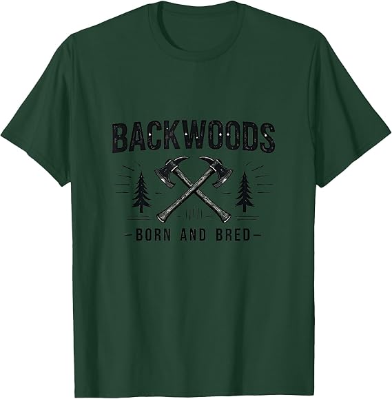 Backwoods Born and Bred Mens Graphic T-Shirts Country Pride Design T-Shirt