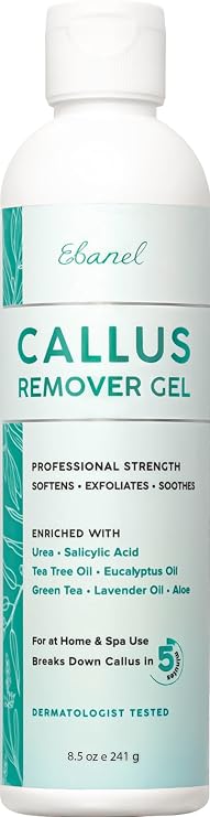 Ebanel Salon Grade Callus Remover for Feet with 20% Urea, Pedicure Gel Peel | with Salicylic Acid, Glycolic Acid, Epsom Salt, Heel Toe Foot Callus and Dead Skin Remover Gel for Feet, Cracked Heel Repair
