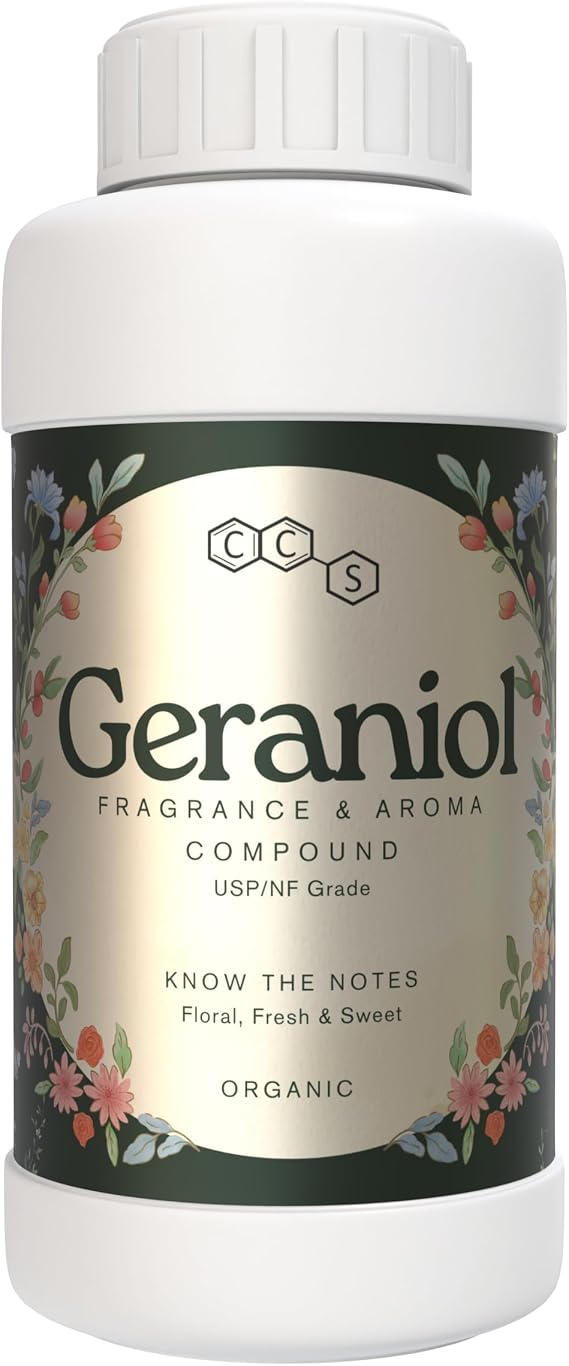 Geraniol - Premium High Purity Aroma Compound - 1000mL (32 Fl Oz)