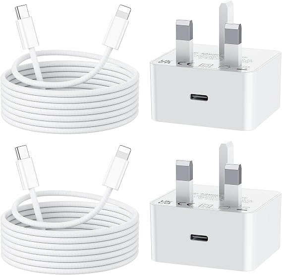 Fast Charge for iPhone 14 13, 2Pack PD 25W Fast Apple Charger Cable 2M, iPhone Fast Charger Plug with USB C To Lightning Cable [ MFi Certified] for iPhone 14 13 12 11 Pro Max XS XR X 9, iPad and iPod