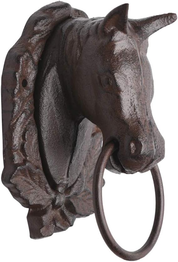 Rustic Cast Iron Antique Ox/Bull Front Door Knocker, Heavy Duty
