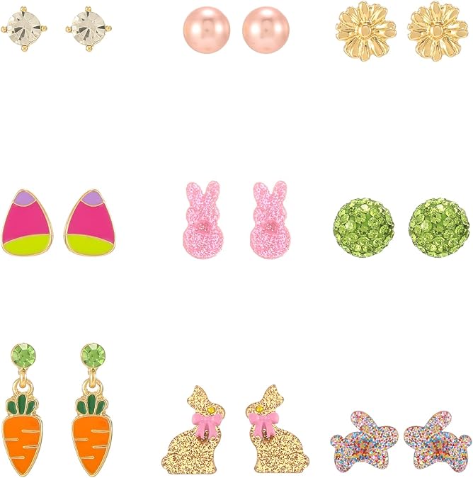Madison Tyler 9 Pairs Easter Earring Set