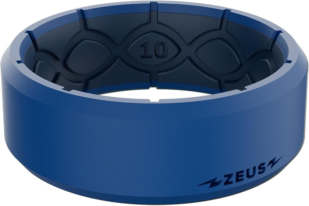 Groove Life Zeus Anti Stretch Silicone Ring Breathable Silicone Rings for Him and Her, Unique Design, Comfort Fit Ring