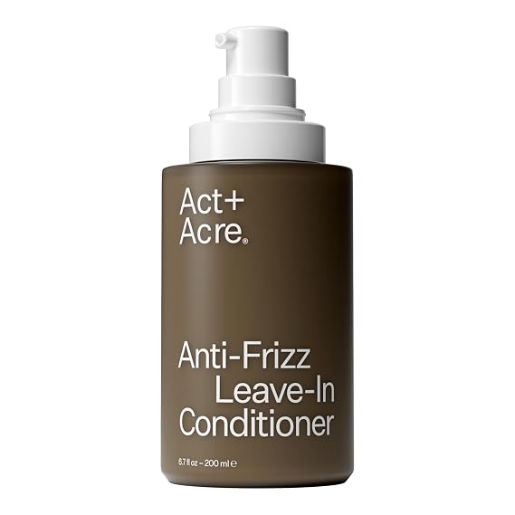 ACT+ ACRE, 2% Squalene Leave-In Conditioner, Anti-Frizz, Lightweight | Cold processed deeply nourishing formula, non-greasy, protects against damage, vegan & cruelty-free