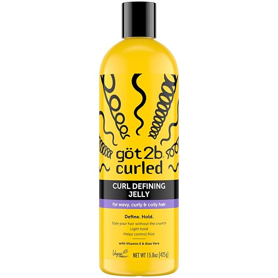 got2b Curled Defining Jelly, Curl Gel for Wavy to Coily Hair