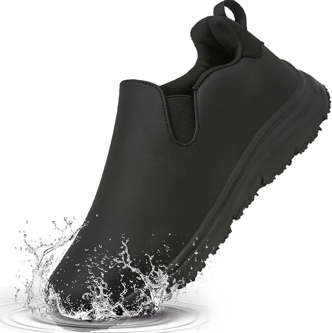 Non Slip Work Shoes for Men Women Waterproof Oil Resistant Chef Loafers