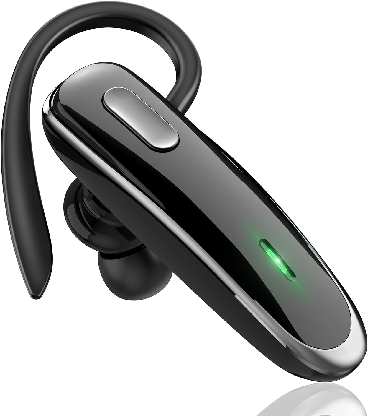 Bluetooth Headset V5.4, Wireless Bluetooth Earpiece with Built-in Dual ENC Mic 10Hrs Talk Time 180 Days Standby for Cell Phone Computer, Mute Buttons Hands-Free Headphones for TruckerDriverBusiness