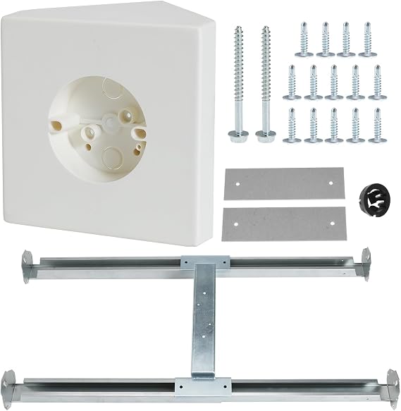 Ceiling Fan Light Fixture Mounting Box Fan Mounting Bracket FB900 Ceiling Fan Angle Mount for Cathedral Ceiling Angles of 80and Up with Metal Bracket