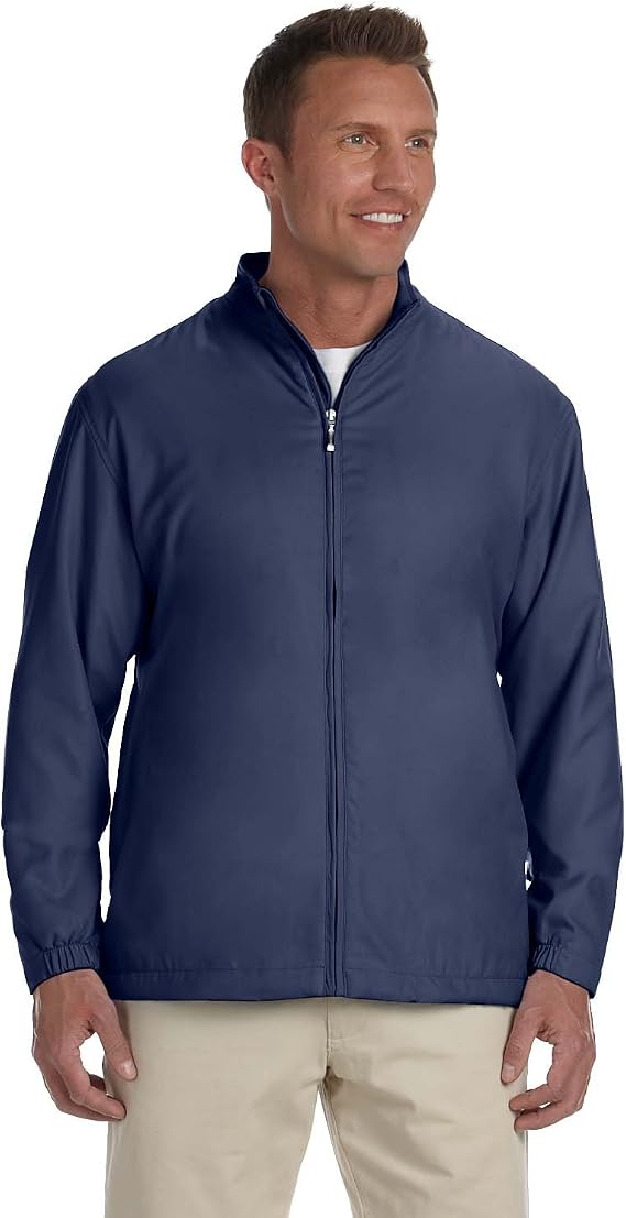 Ashworth 5378 Men's Full-Zip Lined Wind Jacket - Navy - 4XL