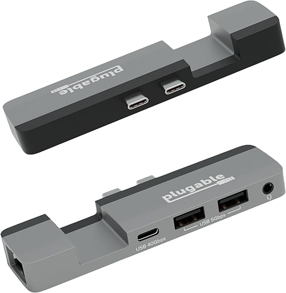Plugable 5-in-1 USB C Hub for MacBook Pro & Air M1/M2/M3/M4/M5
