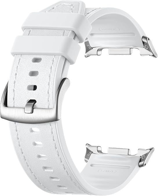 Dirrelo Genuine Leather Watch Bands Compatible for Galaxy Watch 8/9 Band 40mm 44mm/Watch 8/9 Classic Band 46mm,Soft Replacement Wristband Leather Strap for Samsung Watch 8/9 Men Women Office Leisure