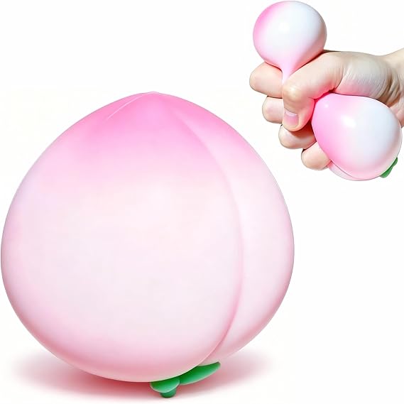 Squishy Peach Stress Balls Peach Miniature Fruit Figurines for Adults