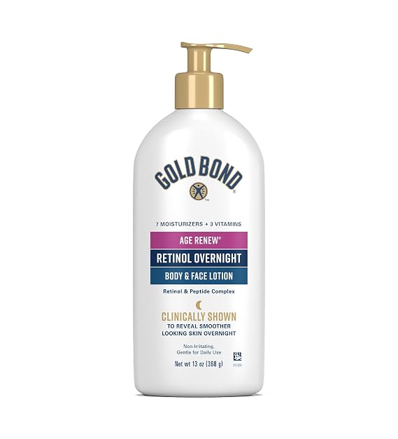 Gold Bond Age Renew Retinol Overnight Body & Face Lotion, 13 Oz