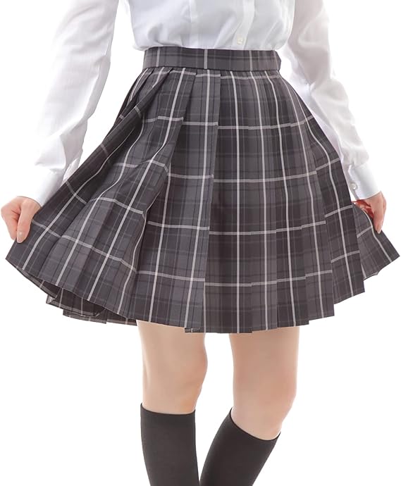 Eiza e738 Pleated Skirt, Plaid, Mini School Skirt, Uniform, School Uniform, High School Girls