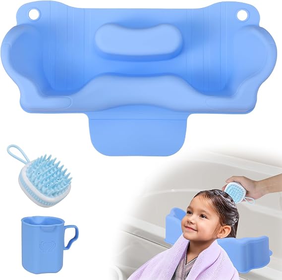 Jhua Portable Hair Washing Station for Kids Sink Bathtub Hair Washing Basin
