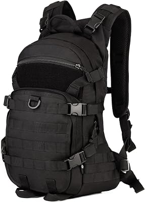 Tactical Backpack, Assault Pack, Military Tactical Army Backpack, Speed Riding Bag, Bicycle Helmet Bag Color : Black, Size : 25L