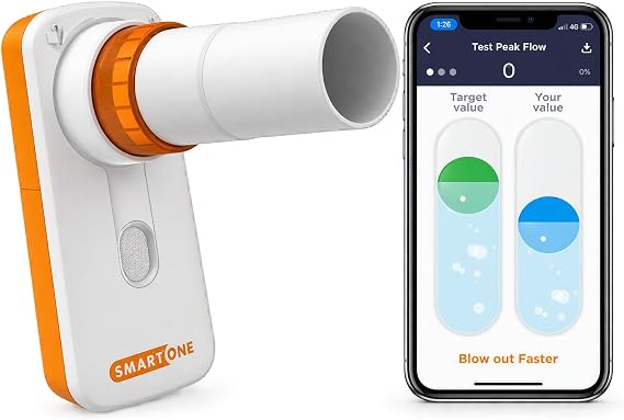 MIR Smart One | Personal Pocket App-Based Digital Peak Flow Meter | PEF and FEV1 | Designed in Italy